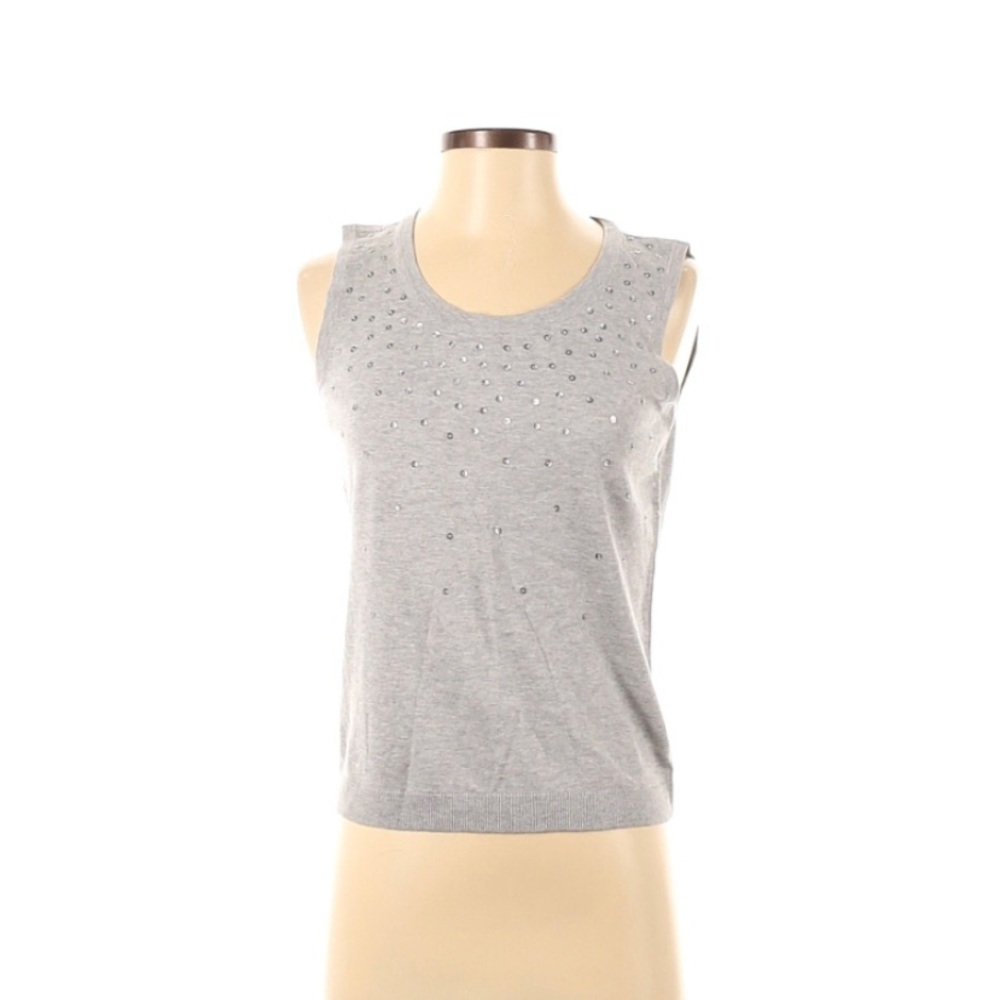 NWT Talbots Grey Pullover Sweater with sequins Size MP